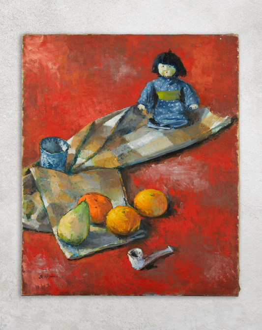 Sakuro Miyake - Doll with Bright Red Background